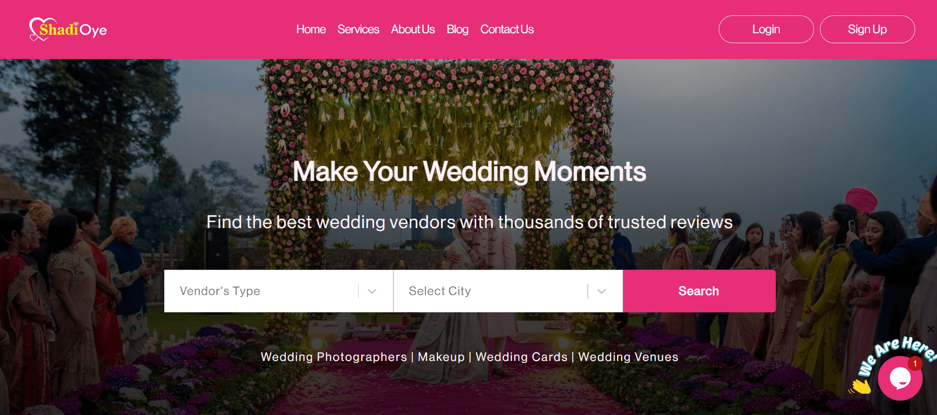 Blog website screenshot